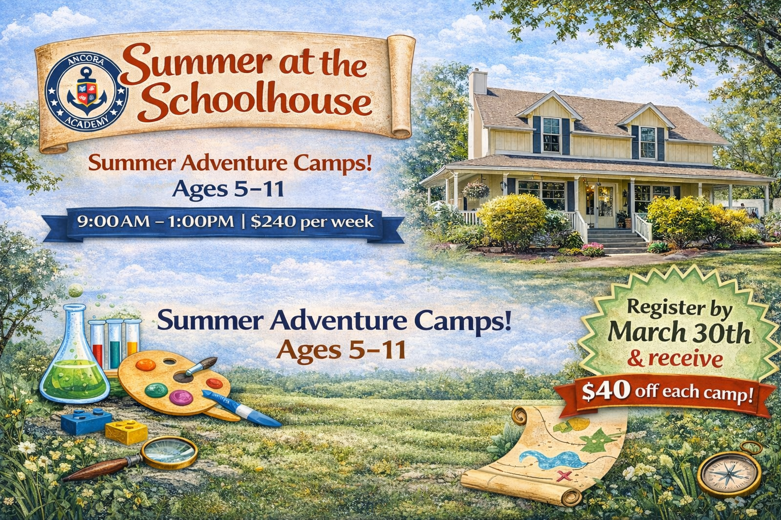 Summer adventure at Ancora Academy (1) Child cutting colored paper for craft